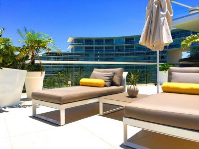 Sun Chairs Ocean Front Corner Penthouse in Peninsula Nuevo Vallarta Mexico